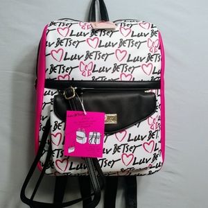 Betsey Johnson backpack with bonus xbody purse
